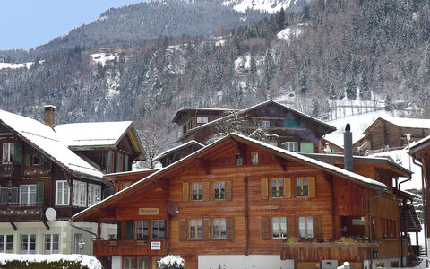 Grosshorn: Building, Snow, Sky, Mountain, Window, White, House, Slope, Plant, Freezing