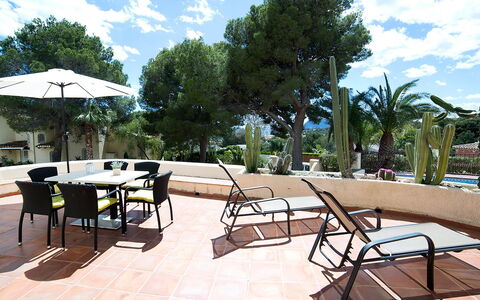 Luz Y Paz: Property, Furniture, Outdoor Table, Patio, Table, Real Estate, Building, Resort, Restaurant, Leisure