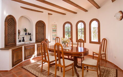 Luz Y Paz: Room, Property, Dining Room, Ceiling, Building, Interior Design, Furniture, House, Real Estate, Estate