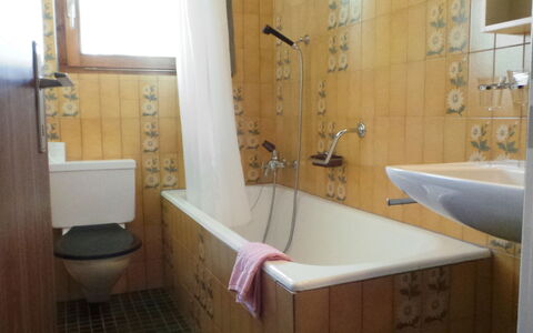 Memory: Bathroom, Room, Property, Bathtub, Plumbing Fixture, Tile, Wall, Tap, Interior Design, Floor