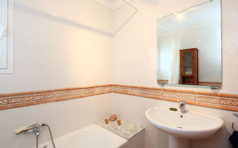 Pla del Mar: Bathroom, Property, Room, Interior Design, Tap, Tile, Bathtub, Wall, Building, House