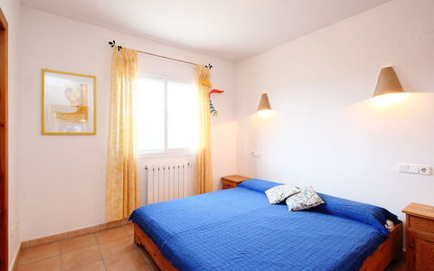 Pla del Mar: Bedroom, Bed, Room, Furniture, Property, Bed Sheet, Bed Frame, Building, Interior Design, Floor