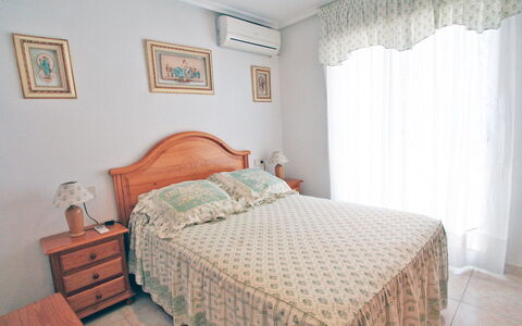 Tamarit Beach: Bedroom, Bed, Property, Room, Furniture, Bed Sheet, Bedding, Bed Frame, Interior Design, Floor