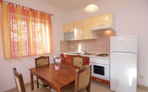 Vodice 401: Room, Property, Furniture, Interior Design, Building, Real Estate, House, Floor, Table, Dining Room