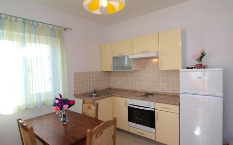 Vodice 401: Room, Property, Furniture, Interior Design, Cabinetry, Building, Kitchen, Floor, House, Real Estate