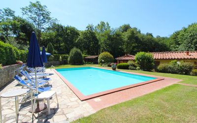 Le Balze: Plant, Sky, Property, Swimming Pool, Shade, Tree, Water, Chair, Grass, Leisure