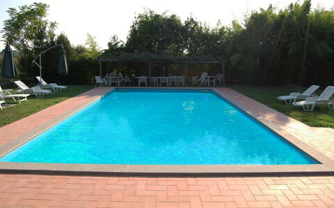 Casa Grion: Water, Plant, Swimming Pool, Sky, Rectangle, Shade, Tree, Composite Material, Leisure, Grass