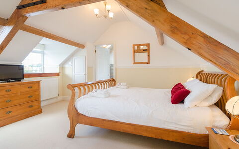 1 School Cottages: Furniture, Property, White, Comfort, Cabinetry, Building, Wood, Window, Bed Frame, Drawer