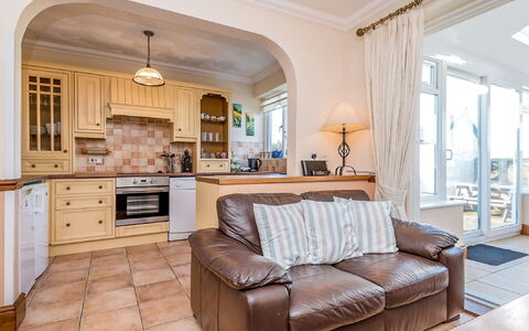 1 School Cottages: Brown, Property, Furniture, Couch, Cabinetry, Wood, Living Room, Lighting, Interior Design, Countertop