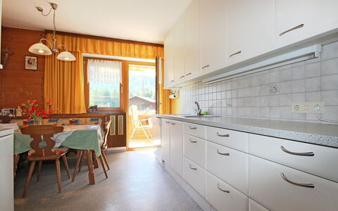 Arlberg: Property, Room, Furniture, Interior Design, Building, Countertop, Kitchen, Tile, Floor, Cabinetry
