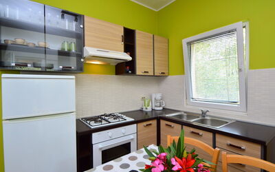 Sanja 402.2: Room, Property, Furniture, Interior Design, Kitchen, Green, Yellow, Cabinetry, Building, House