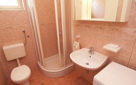 Vodice 116: Bathroom, Property, Room, Tile, Wall, Toilet Seat, Plumbing Fixture, Toilet, Bathroom Sink, Interior Design
