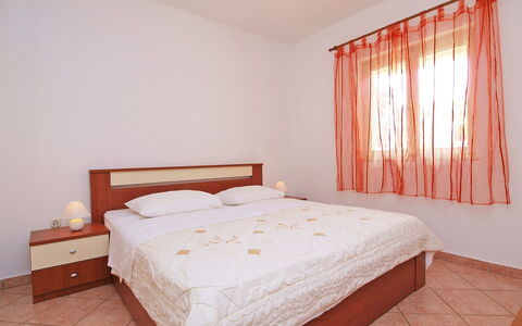 Vodice 116: Bedroom, Bed, Room, Furniture, Property, Bed Sheet, Bed Frame, Wall, Floor, Bedding