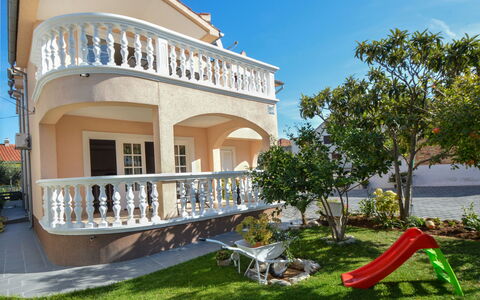 Vodice 116: Plant, Sky, Building, Property, Window, Tree, Porch, House, Land Lot, Shade