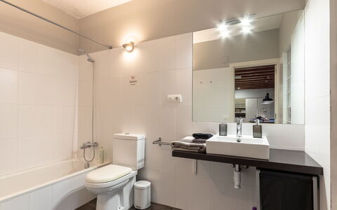 Urdaibai: Mirror, Plumbing Fixture, Property, Sink, Tap, Building, Bathroom, Cabinetry, Interior Design
