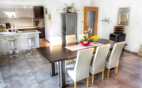 Nicole: Room, Furniture, Property, Interior Design, Floor, Kitchen, Dining Room, Building, Countertop, Table
