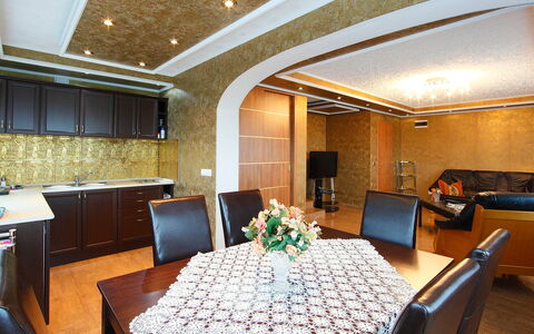Villa Rosso: Furniture, Table, Property, Decoration, Interior Design, Lighting, Chair, Architecture, Flooring, Floor
