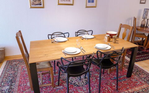 Miremont B7: Table, Picture Frame, Furniture, Chair, Wood, Flooring, Floor, Wood Stain, Rectangle, Building