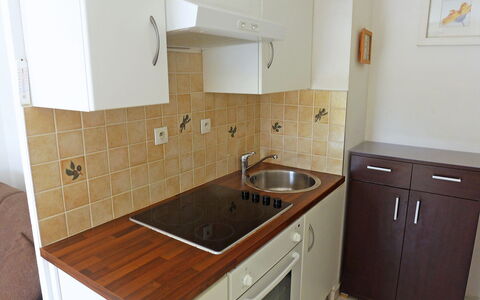 Cavalaire 300: Property, Room, Countertop, Sink, Kitchen, Cabinetry, Furniture, Floor, Tile, House