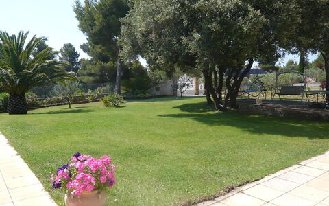 La Péguière: Lawn, Property, Yard, Grass, Garden, Backyard, Tree, Landscape, Plant, Landscaping