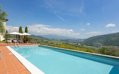 Villa Monteloro: Water, Sky, Plant, Cloud, Property, Swimming Pool, Building, Azure, Tree, Rectangle