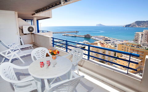 Turquesa Beach 03: Sky, Water, Table, Property, Furniture, Building, Azure, Naval Architecture, Chair, Architecture