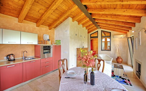 Casa Lucia: Property, Room, Building, House, Interior Design, Ceiling, Furniture, Countertop, Cottage, Attic