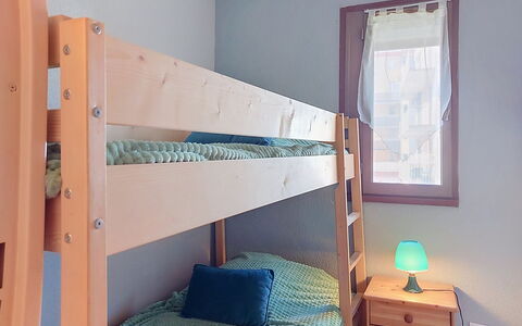 Le Méditerranée: Bed, Bedroom, Bunk Bed, Furniture, Wood, Bedding, Bed Sheet, Interior Design, Textile, Floor