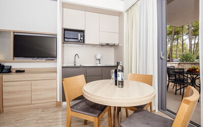 Zaton Holiday Resort 100.15: Furniture, Room, Property, Interior Design, Building, Table, House, Floor, Real Estate, Cabinetry