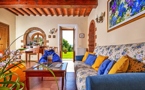 Podere Sant'angelo: Room, Property, Building, Interior Design, Real Estate, Majorelle Blue, Furniture, House, Living Room, Estate