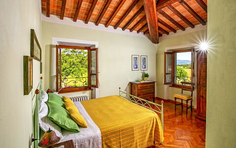 Podere Sant'angelo: Bedroom, Room, Property, Furniture, Bed, Building, House, Interior Design, Bed Sheet, Ceiling