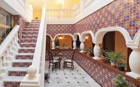 Finca la Poza: Building, Stairs, Property, Interior Design, Real Estate, Lobby, Architecture, Room, Wall, Arch