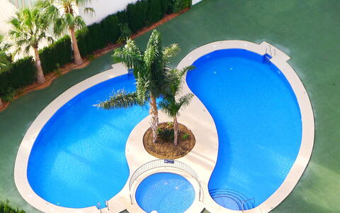 Ambar Beach: Plant, Water, Azure, Green, Blue, Tree, Building, Arecales, Urban Design, Body Of Water