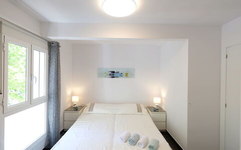 Formentor Ii: Bedroom, Room, Furniture, Property, Bed, Interior Design, Ceiling, Bed Frame, Floor, Building