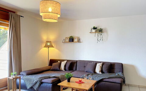 Cornalin 2: Furniture, Interior Design, Couch, Wall, Flooring, Floor, Living Room, Wood, Room, Ceiling