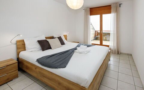 Cornalin 2: Furniture, Interior Design, Floor, Bed, Flooring, Bedroom, Wood, Room, Wood Flooring, Ceiling