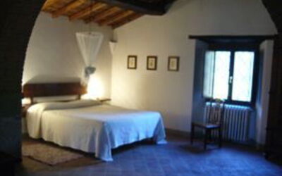 Villa Polvano Granaio - the bedroom on the first floor