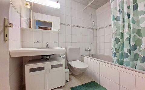 Firstsunne: Bathroom, Flooring, Plumbing Fixture, Interior Design, Floor, Bathroom Sink, Toilet, Sink, Toilet Seat, Bathroom Cabinet
