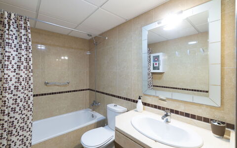 Roquetas de Mar 100: Mirror, Tap, Plumbing Fixture, Sink, Bathroom Sink, Property, Bathroom, Building, Interior Design, Architecture