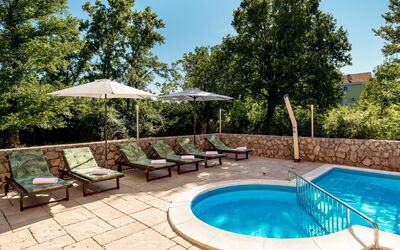 Krk Šilo 101: Swimming Pool, Outdoor Furniture, Furniture, Umbrella, Resort, Sunlounger, Chair, Composite Material, Shade, Eco Hotel