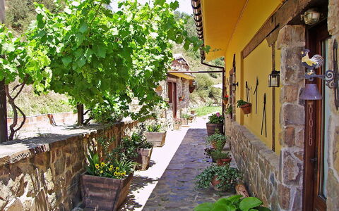 Potes Viñon: Property, Town, Alley, House, Building, Street, Courtyard, Real Estate, Infrastructure, Architecture