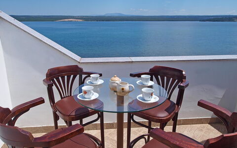 Raslina 100: Property, Room, Furniture, Table, Vacation, Azure, House, Chair, Real Estate, Balcony
