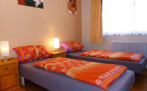 Landhaus Weisser: Bedroom, Bed, Furniture, Bed Sheet, Room, Orange, Bedding, Property, Interior Design, Bed Frame