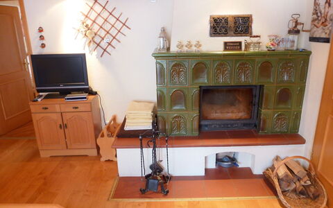 Landhaus Weisser: Hearth, Room, Fireplace, Furniture, Property, Living Room, Wood-Burning Stove, Hardwood, Wood Flooring, Interior Design