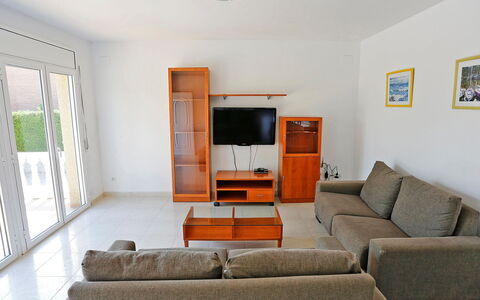 Villa Llobeta: Room, Living Room, Property, Furniture, Interior Design, House, Orange, Building, Home, Yellow