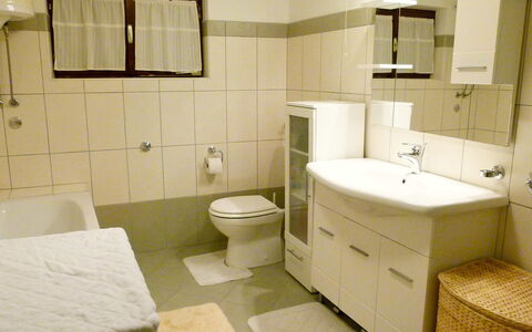 Brodarica 101: Bathroom, Room, Property, Floor, Furniture, Interior Design, Bathroom Cabinet, Tile, Plumbing Fixture, Bathroom Accessory