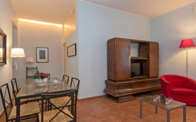 Rome: Historical City Center 798: Room, Property, Furniture, Interior Design, Living Room, Building, Floor, Table, House, Ceiling