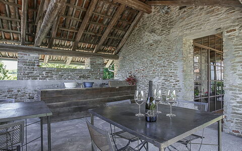 Borgo del Riondino: Table, Furniture, Chair, Interior Design, Floor, Flooring, Wood, Real Estate, Hall, Building