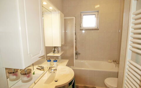 Novigrad (Zadar) 307: Bathroom, Room, Property, Interior Design, Sink, Plumbing Fixture, Bathroom Accessory, Real Estate, House, Floor