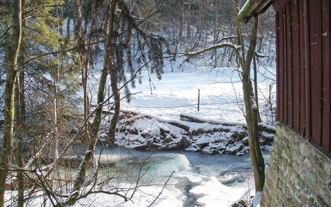 Altes Forsthaus Sösetal: Snow, Winter, Tree, Water, Natural Landscape, Natural Environment, Freezing, Nature Reserve, Ice, Forest